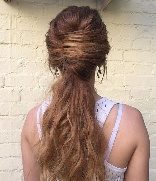 french twist with a long pony