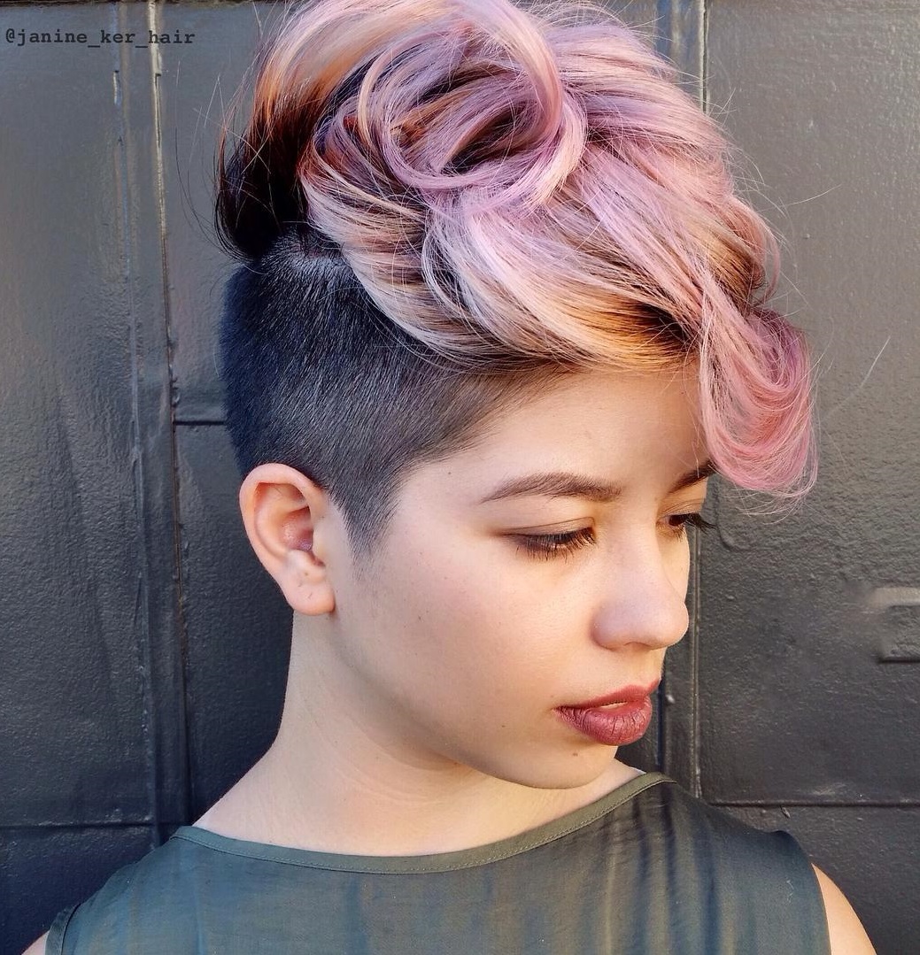 short two-tone undercut hairstyle