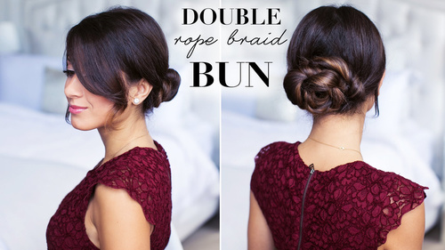 lovely braided bun updo for special occasions