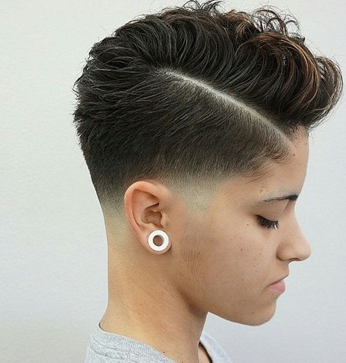 short curly fauxhawk hairstyle