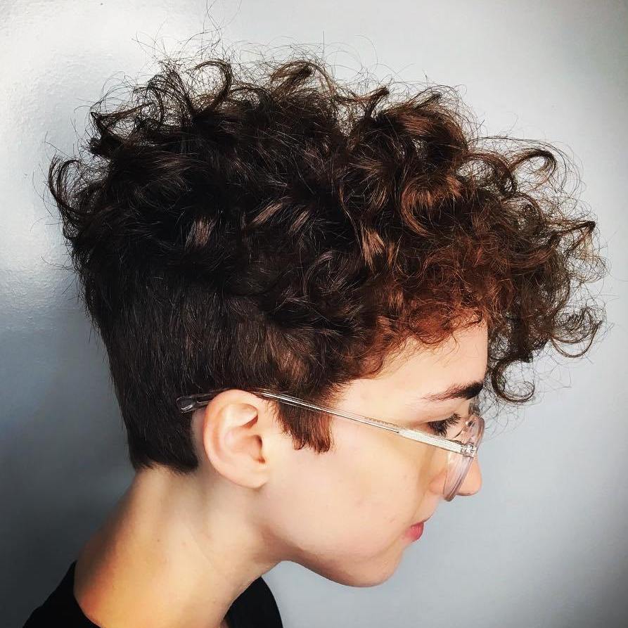 curly pixie with undercut