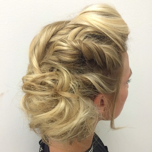 Blonde Tousled Updo