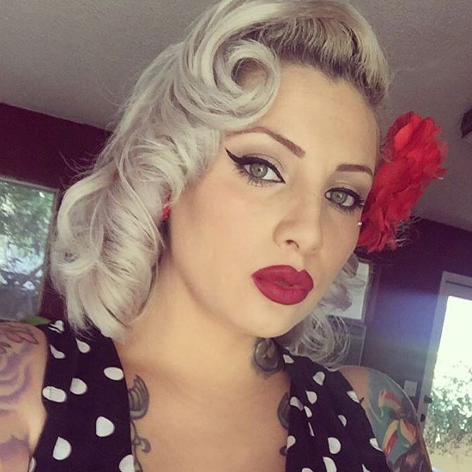 Blonde Pin Up Hairstyle