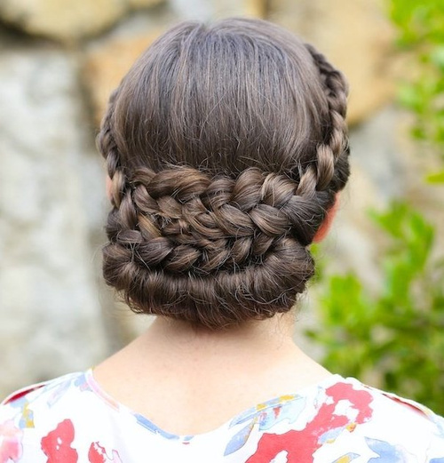 low braided updo