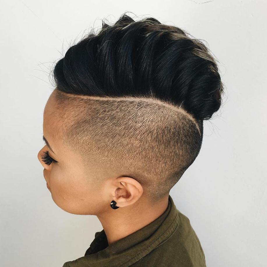 women's mohawk with undershave