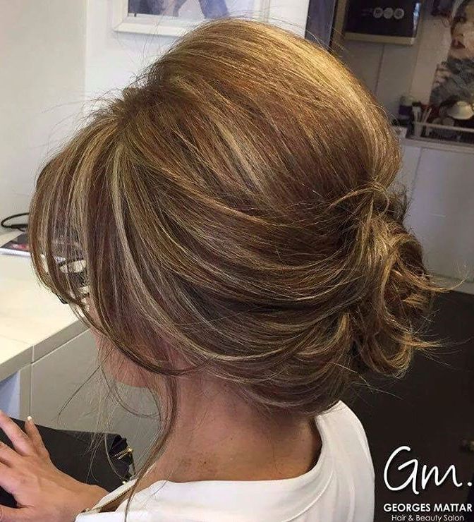 Curly Low Updo For Bob Length Hair