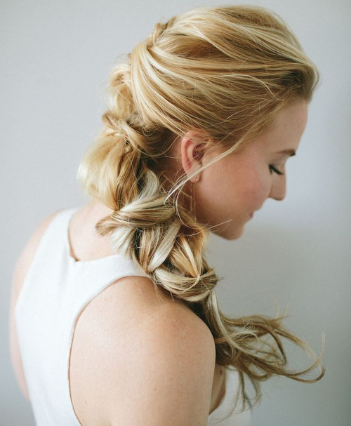 formal updo with textured pony