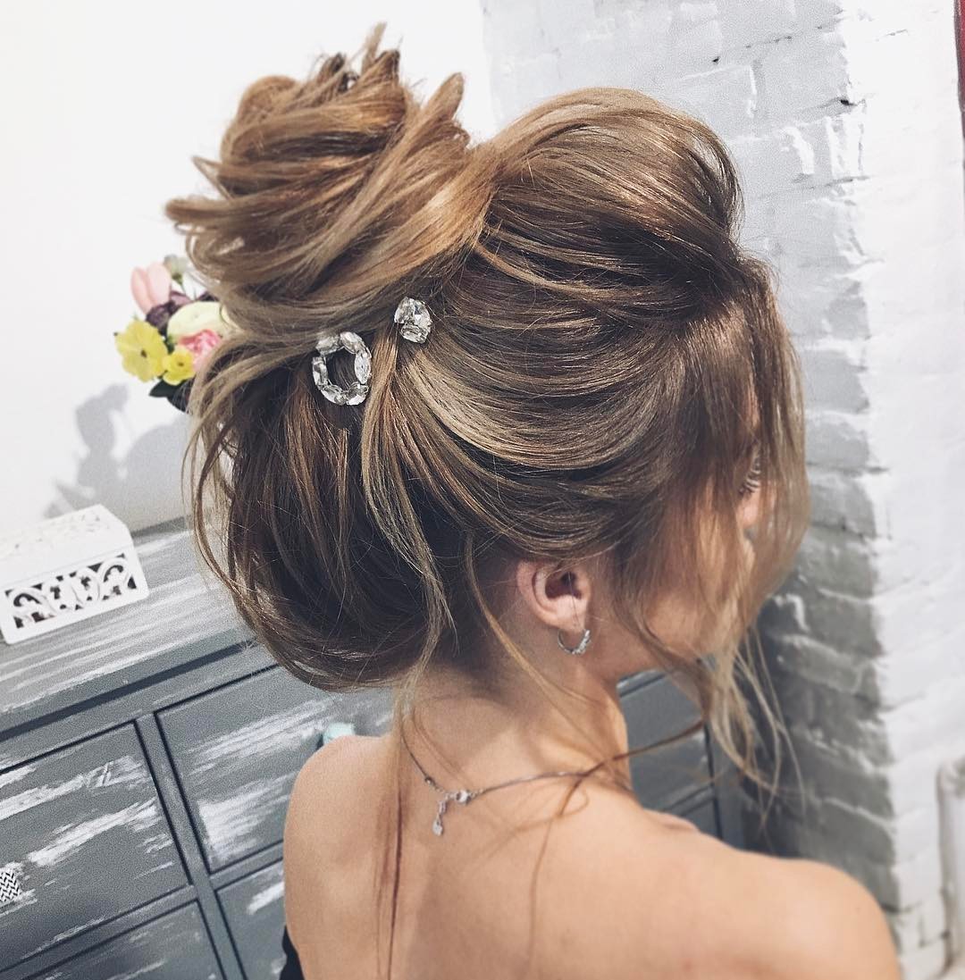 Loose Messy Bun For Prom