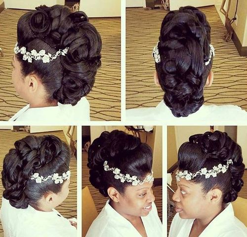 bridal fauxhawk hairstyle