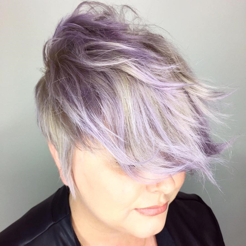 Long Blonde And Purple Pixie