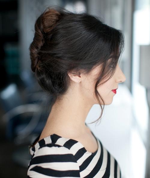 french twist updo for long hair
