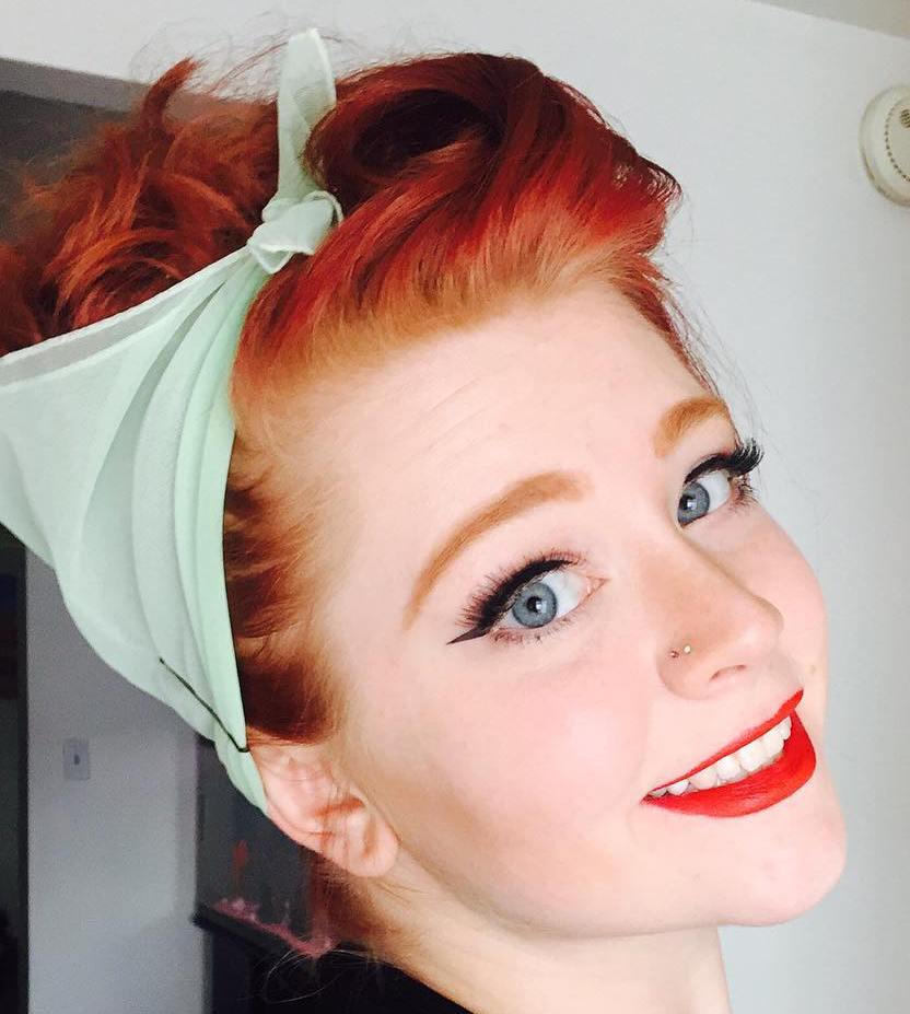 Red Pin Up Updo
