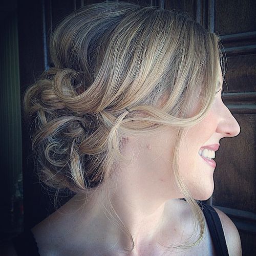 curly updo for thin hair