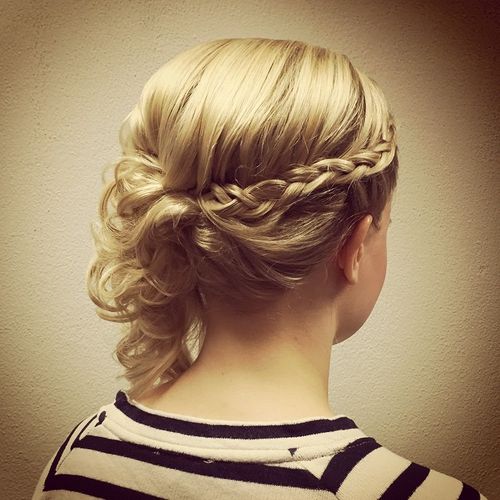 braided updo for fine hair