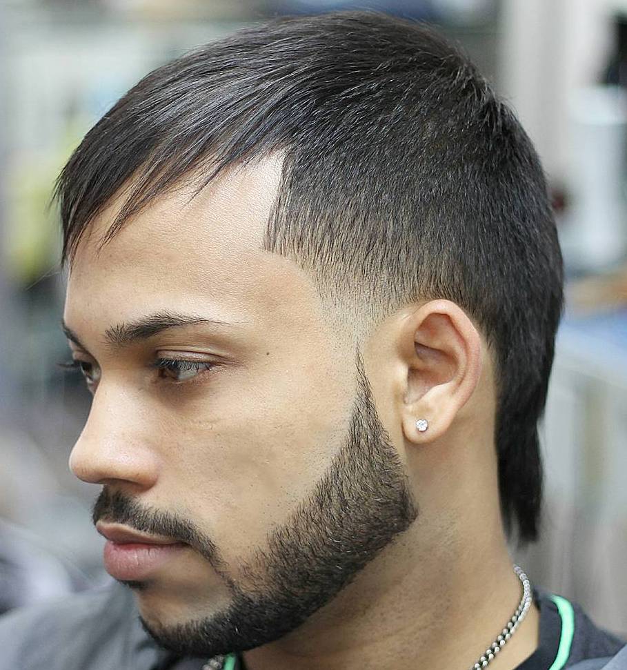 Asymmetrical Men's Haircut With Bangs