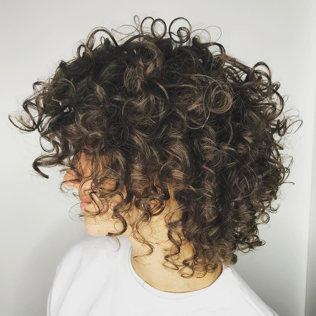 Medium Layered Curly Cut