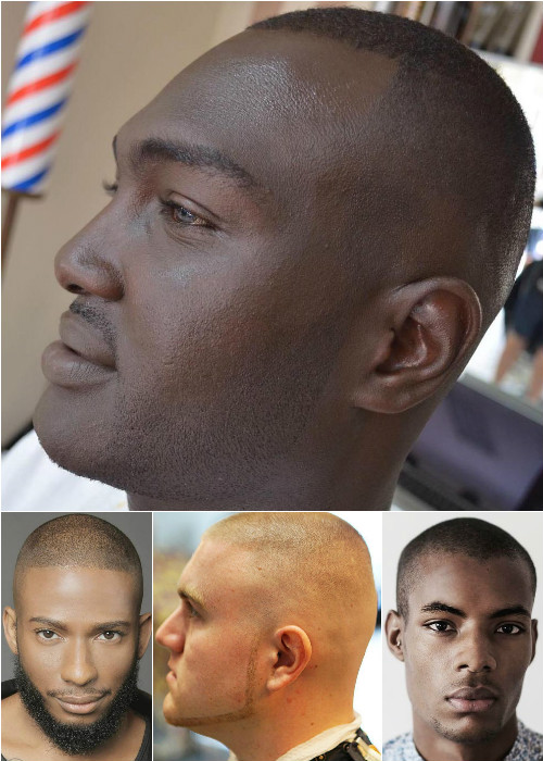men's extra short half shaved haircut