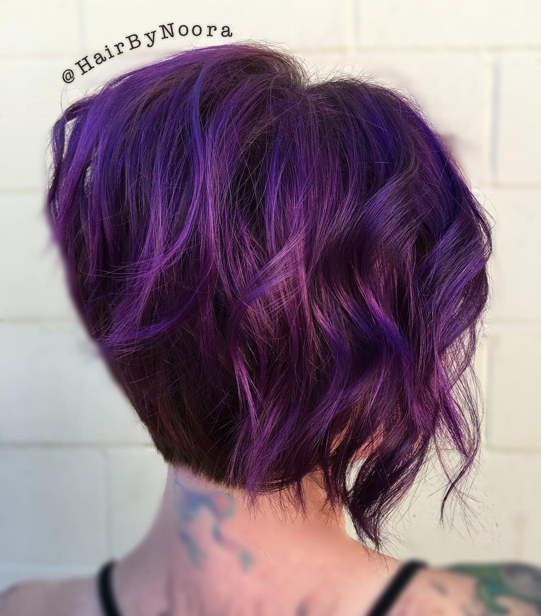 short layered lavender hair