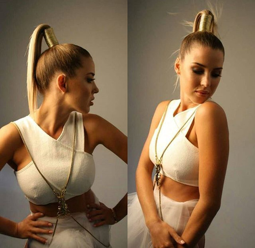 high ponytail for thin straight hair