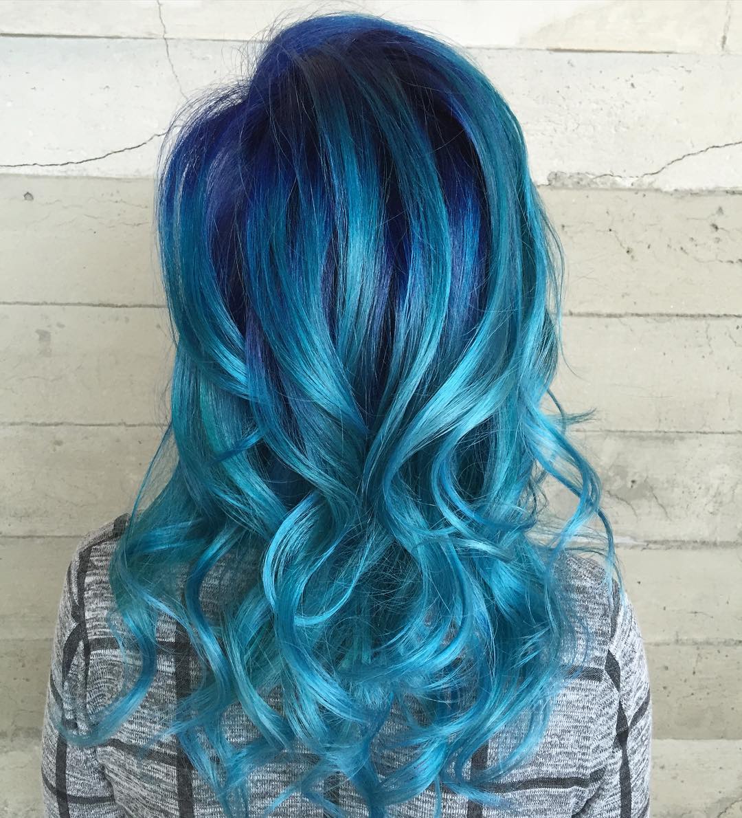 Blue Hair With Purple Roots
