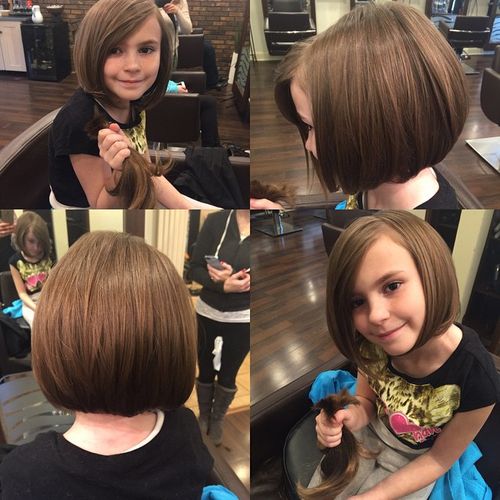 Classic bob haircut for little girls