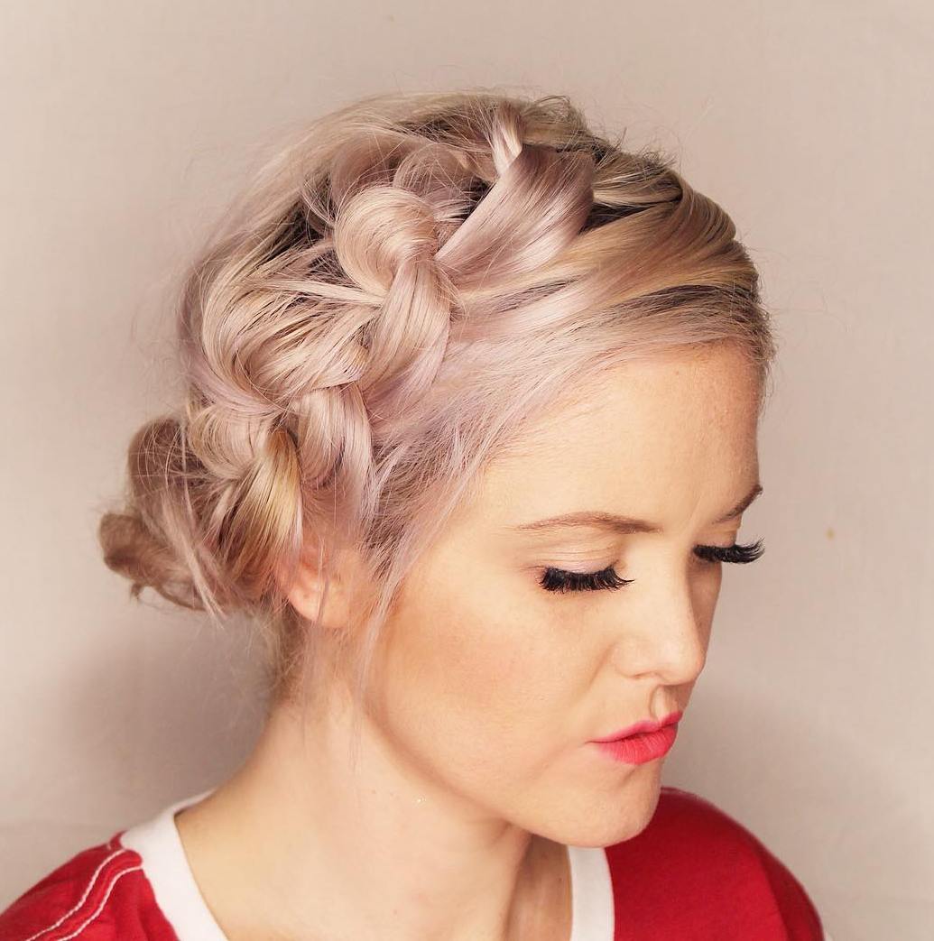 Side Updo With Messy Knots