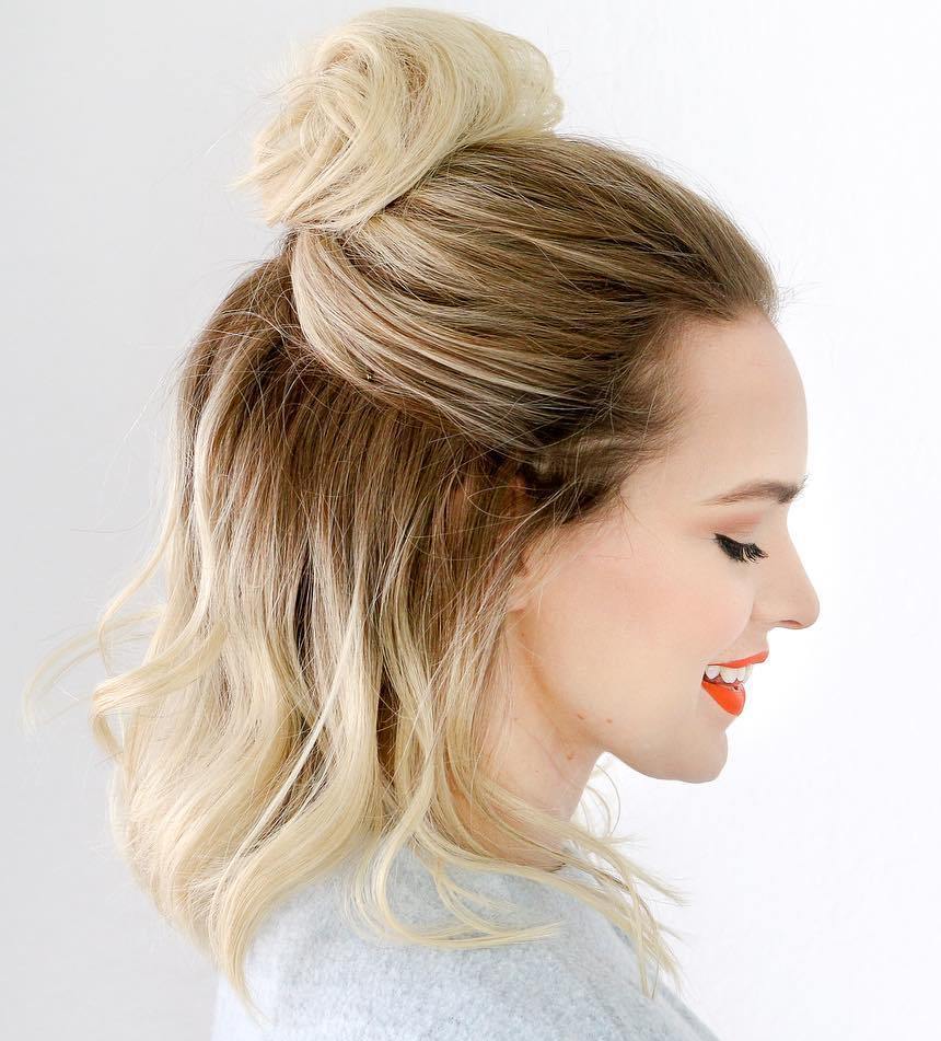 Half Up Top Knot For Lob