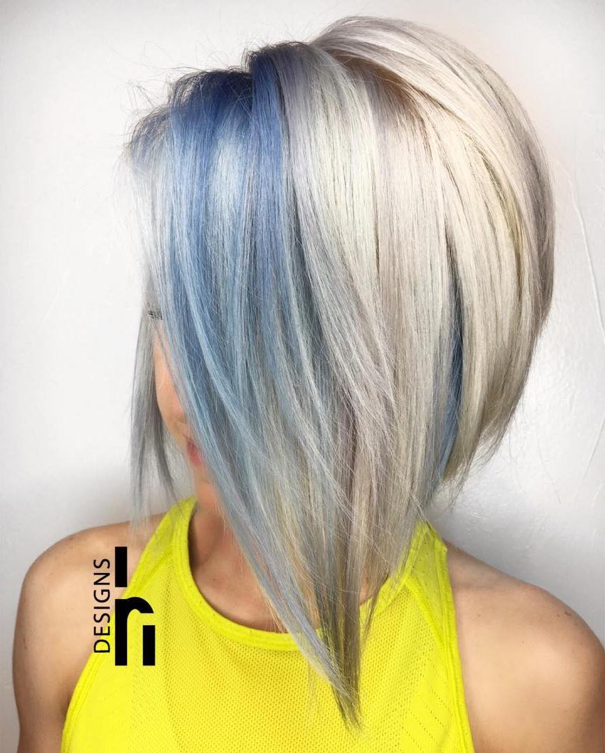 blue and blonde bob
