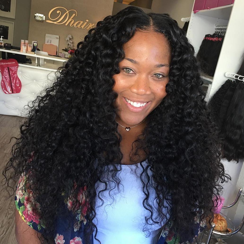Long Natural Sew In Hairstyle