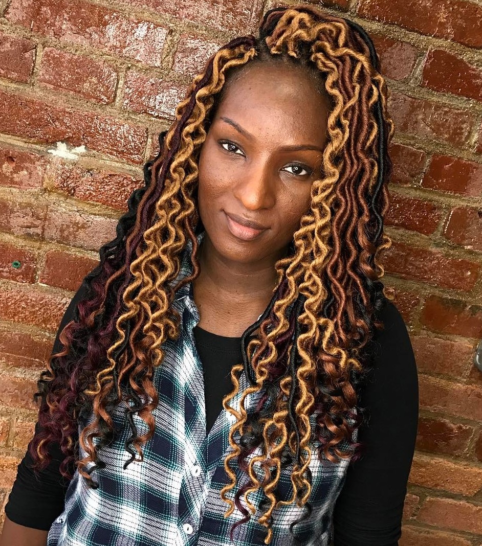 Curly Colorful Faux Locs