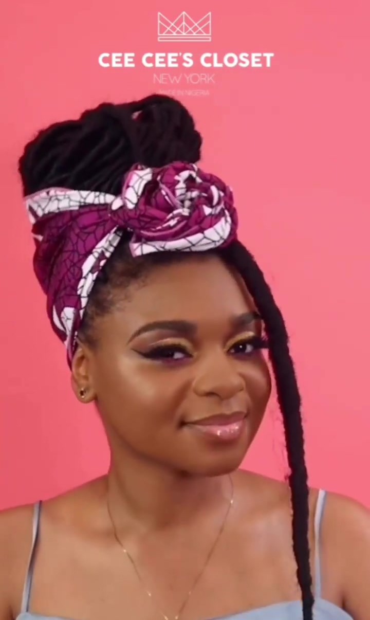 Faux Locks and a Wrap Hairstyle