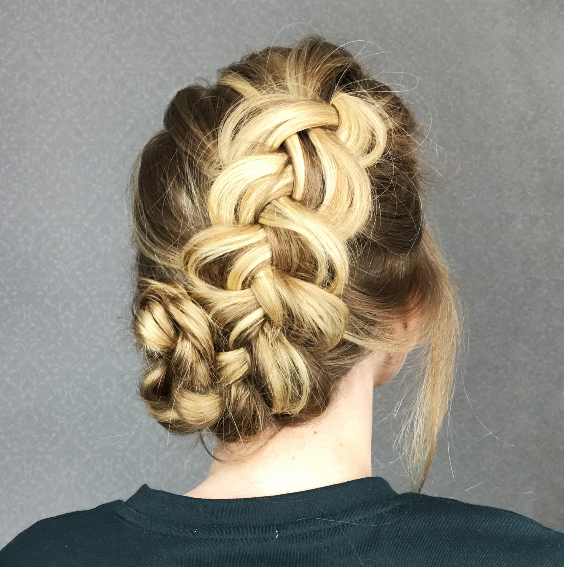 Braided Updo With A Side Bun