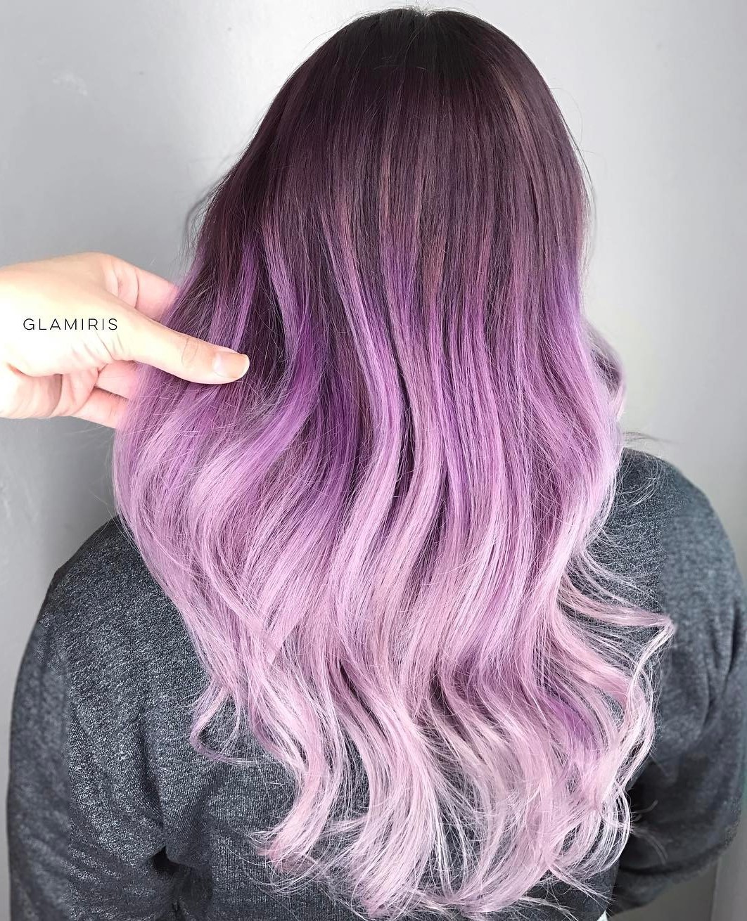 Pastel Purple Ombre Hair