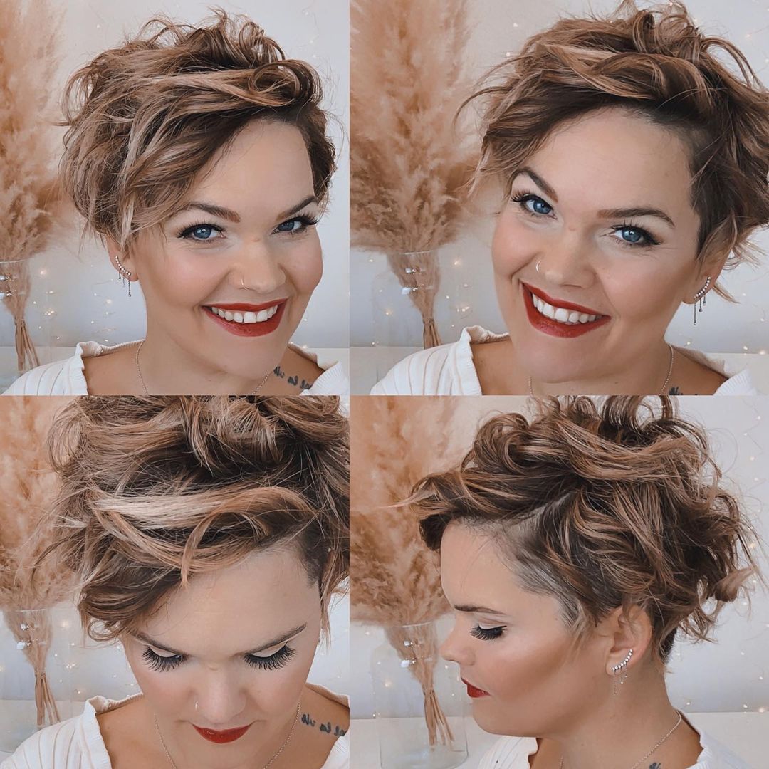 Pixie Curled Using Half Inch Curling Iron