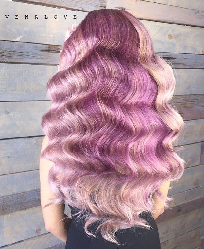 Purple Hair With Blonde Highlights