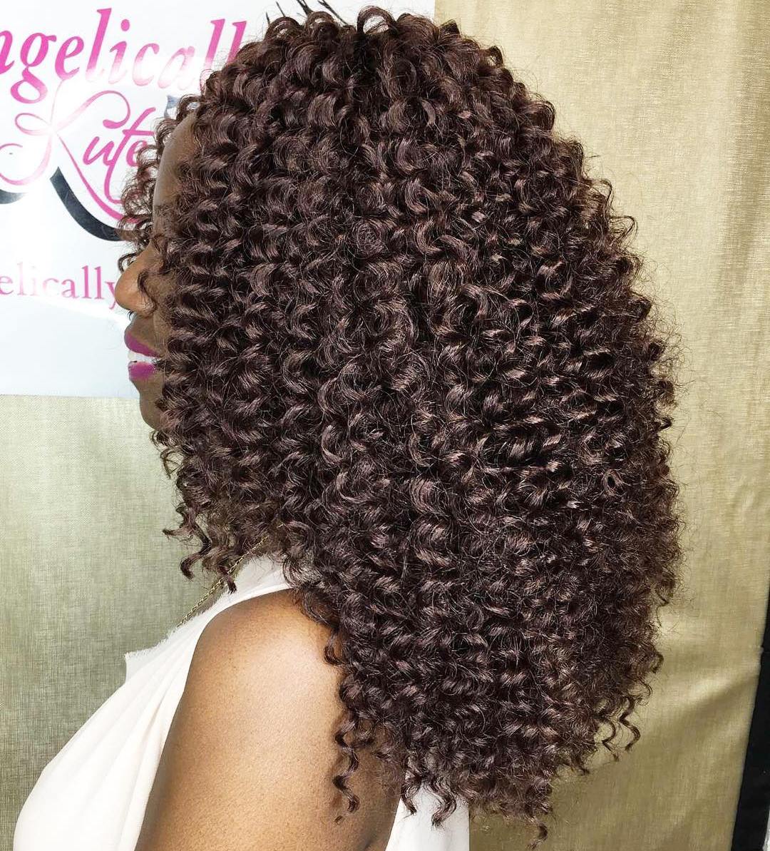 Chocolate Brown Curly Sew-In