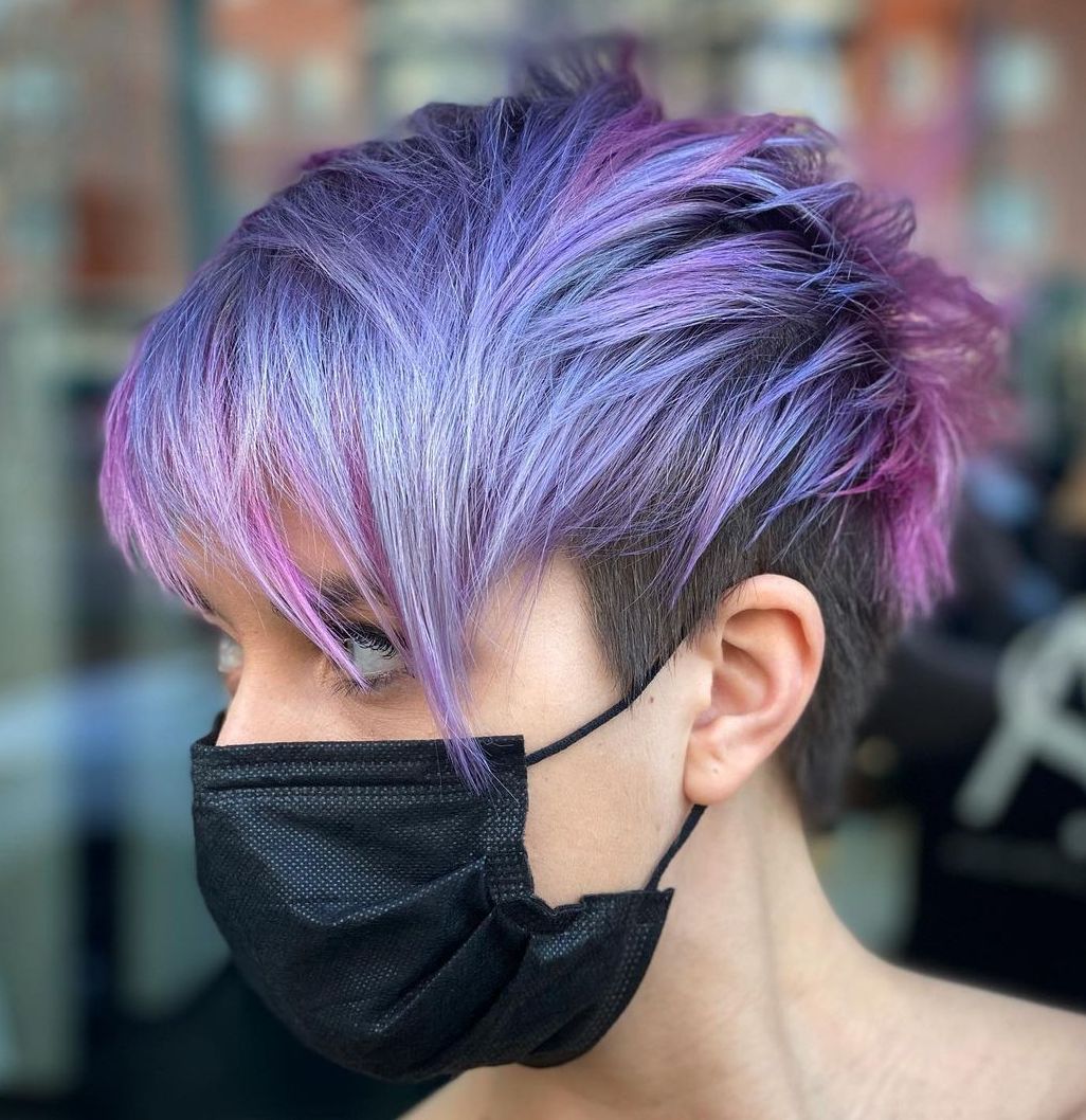 Pink and Purple Pixie with an Undercut