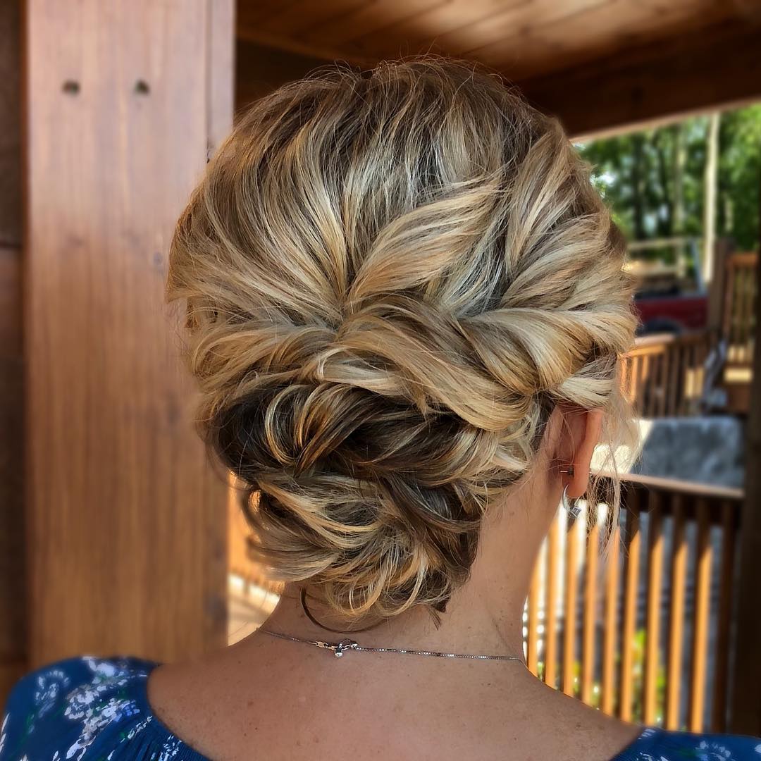 Twisted Low Updo For Wedding