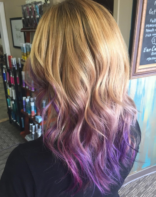 purple ombre for brown blonde hair