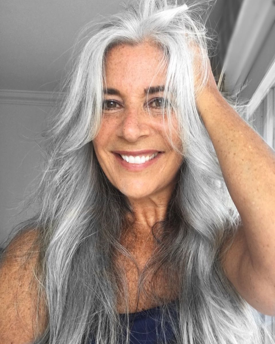 Long And Gray Hair For Older Women