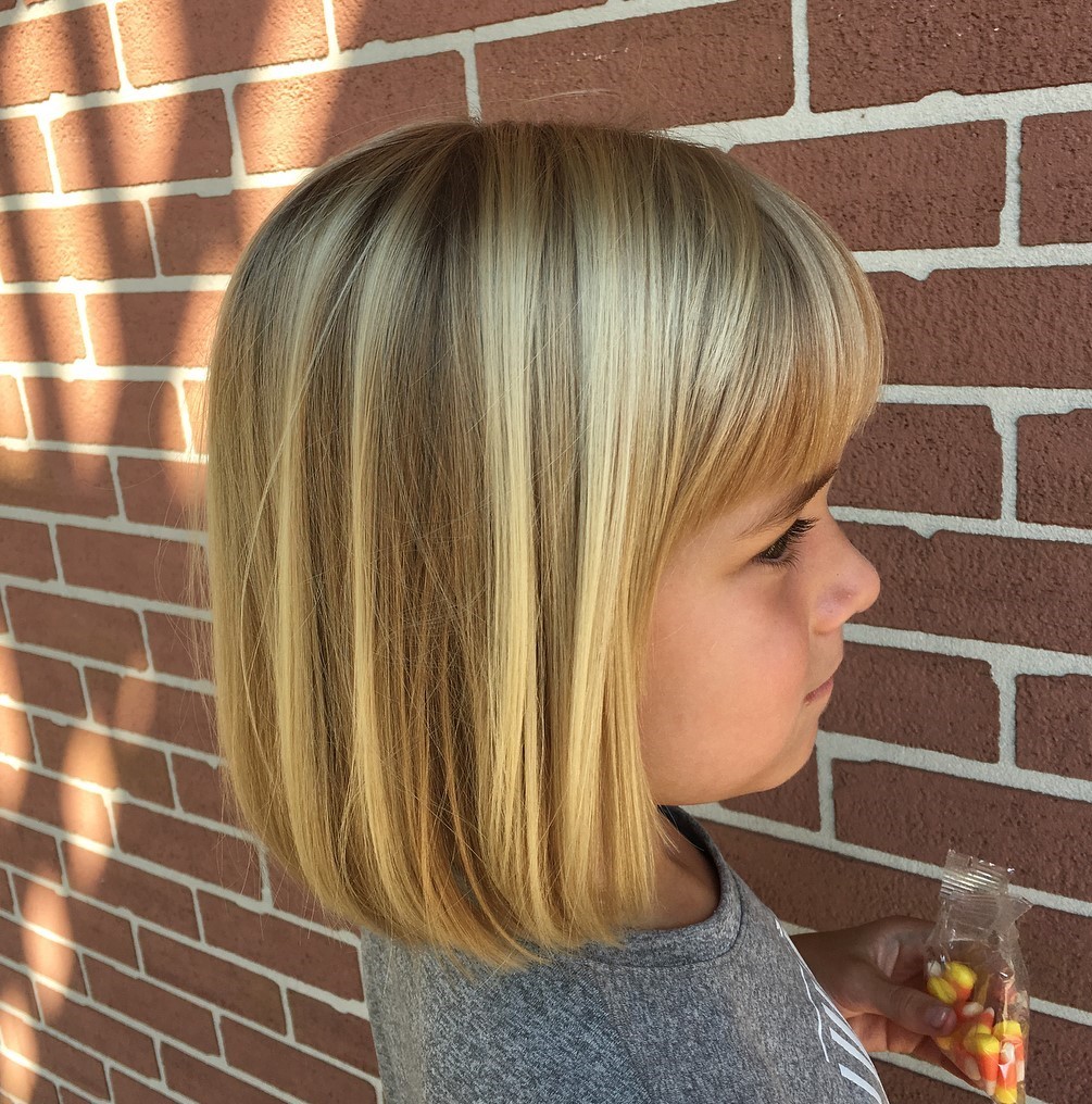 Blonde Bob With A Fringe For Girls