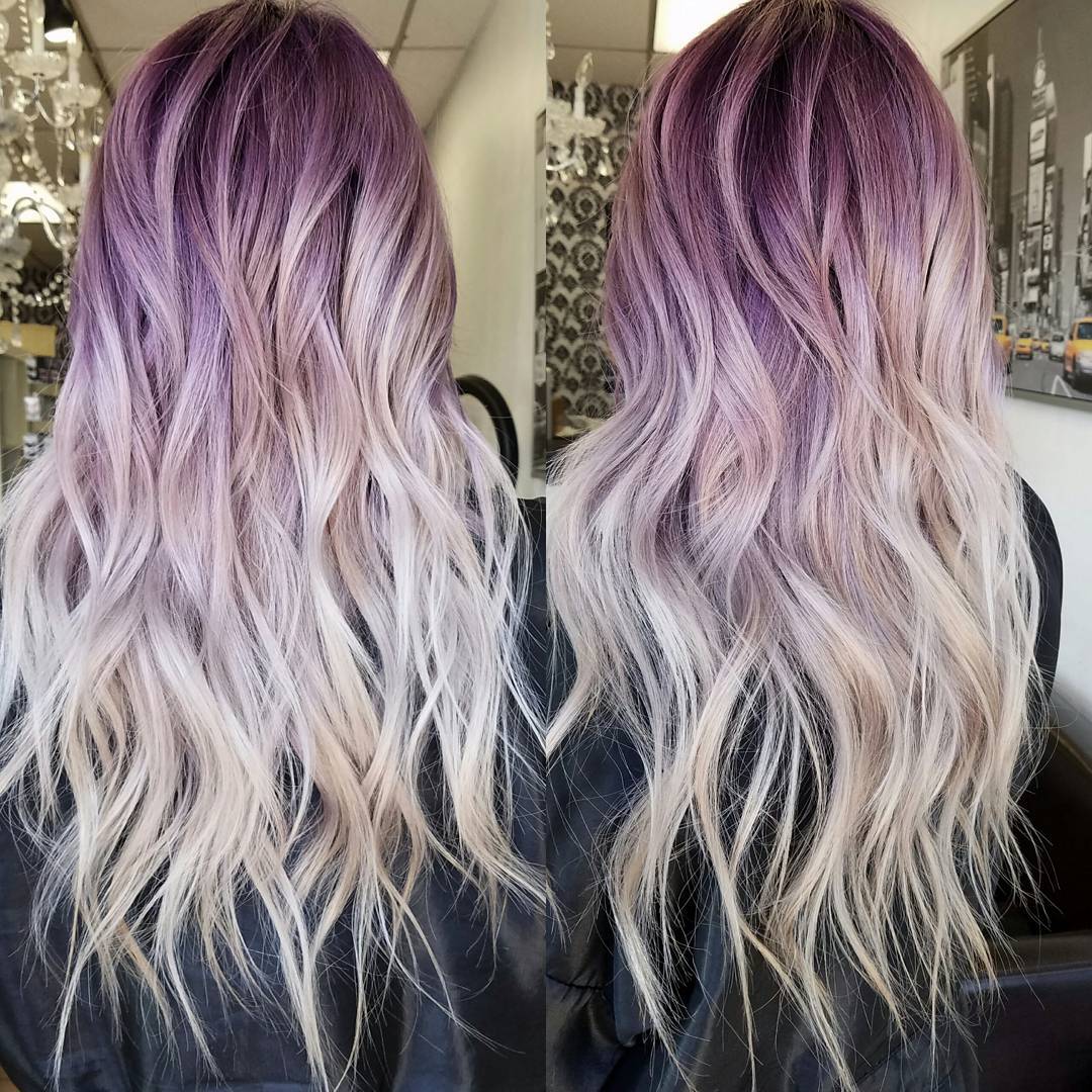beautiful purple hair color