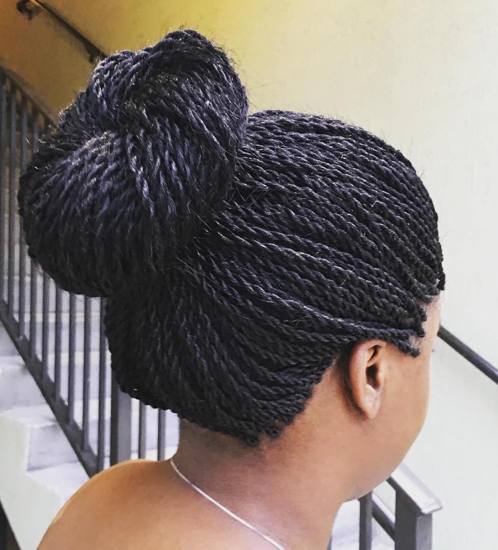 Bun For Thin Rope Twists