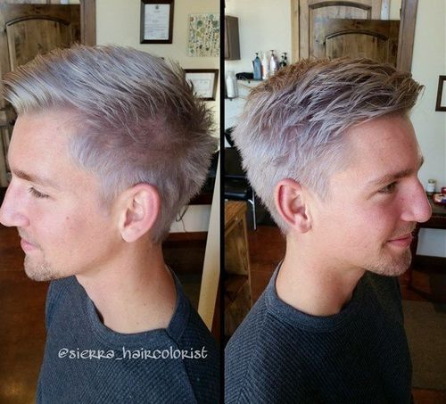 gray hairstyle for guys