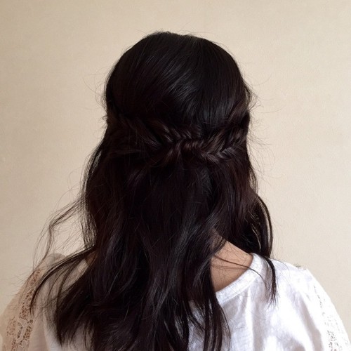 half up hairstyle with braids