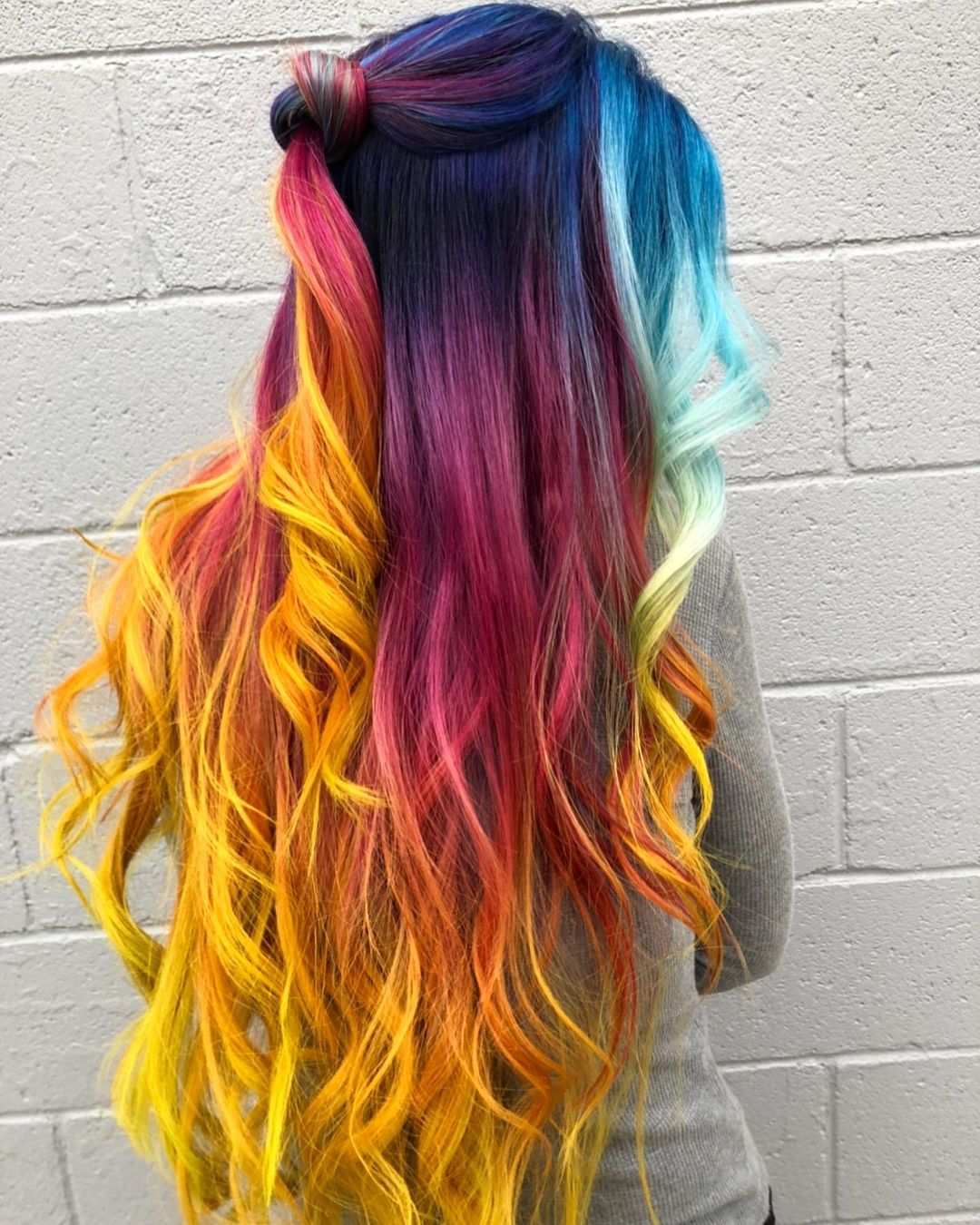 Unicorn Hair with Yellow Ombre