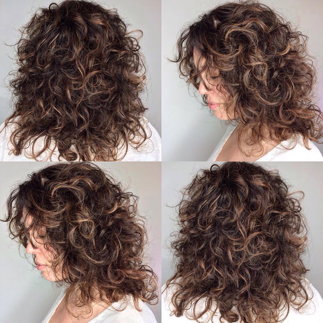 Curly Shag For Medium Length Hair