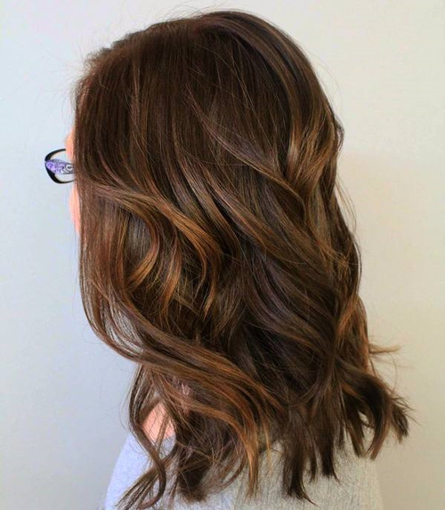 Medium Layered Brown Hair With Subtle Highlights