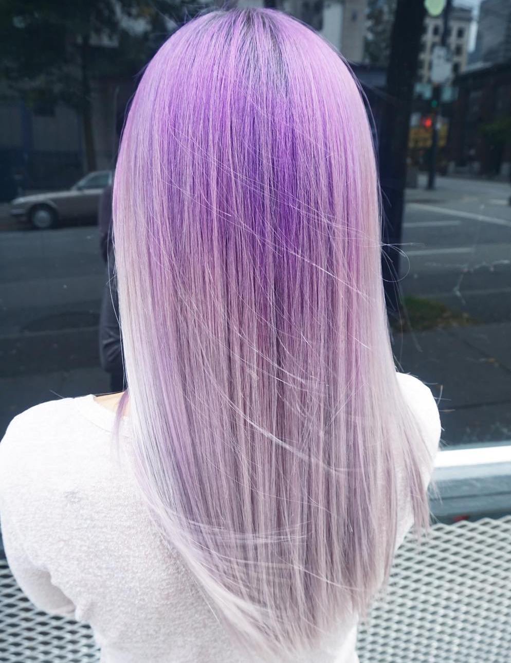 Pastel Purple Ombre Hair