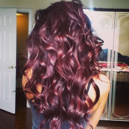burgundy hair with violet glaze